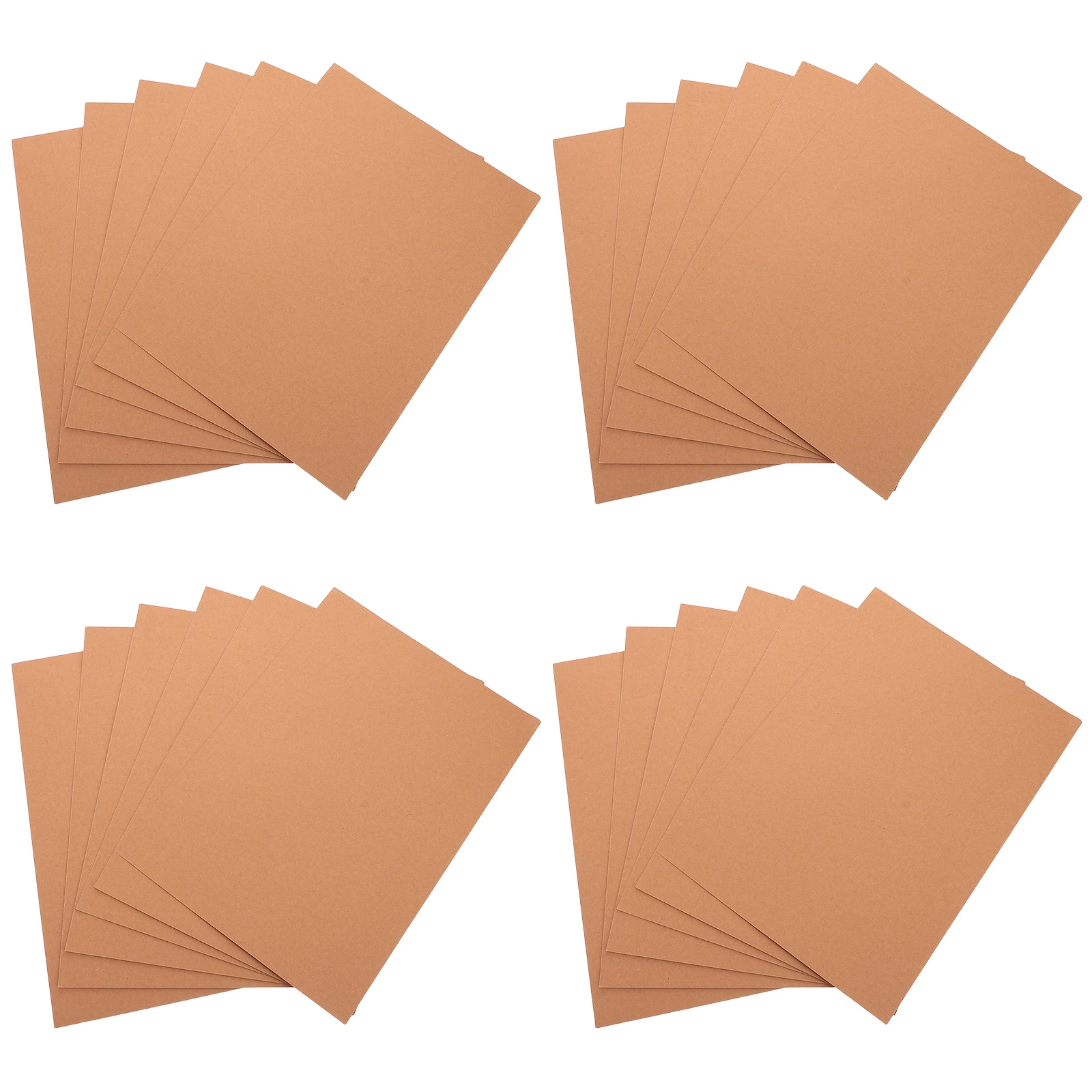

50 Pcs Cardstock Paper Brown Construction Gouache Handmade Sheets Bulk Crafting Supplies Kids Activities Portable Smooth