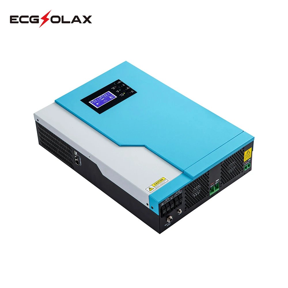 Imagem -03 - Ecgsolax 5.5kw 3.5kw Inversor Híbrido 100a Built-in Mppt Controlador Solar 220vac Onda Senoidal Pura Off Grid Inversor Suporte Wifi