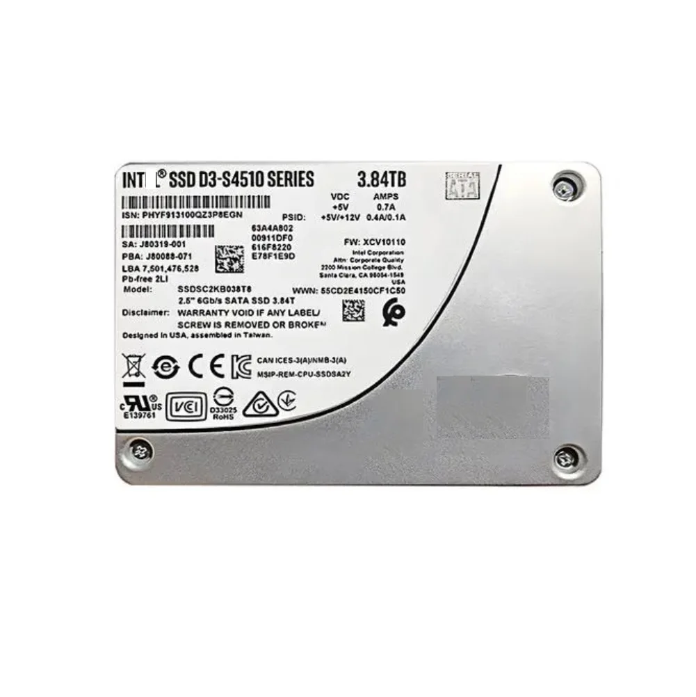 

Новый внешний твердотельный накопитель 3,84 ТБ SATA 6 Гб/с 2,5 дюйма Enterprise SSD ATA III для Intel