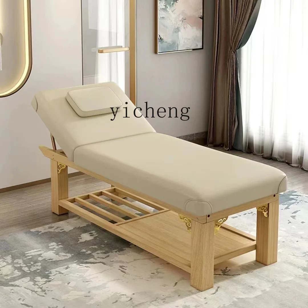 Zf Solid Wood Beauty Salon Special Home Physiotherapy Ear Cleaning Massage Body Slimming Massage Couch