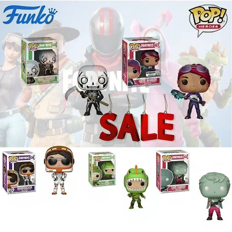 FUNKO POP Games Фигурки Fortnite LOVE RANGER # 432 REX # 443 Фигурка БРИТ БОМБЕР # 427 MOONWALKER # 434 Игрушки для детей