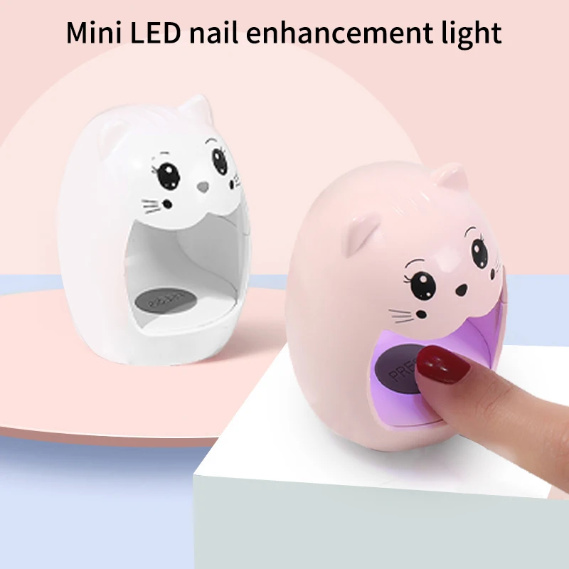 Mini Phototherapy Machine Cartoon Shaped Single Finger Nail Enhancement Light Led Quick Drying Nail Oil Glue Baking Light USB