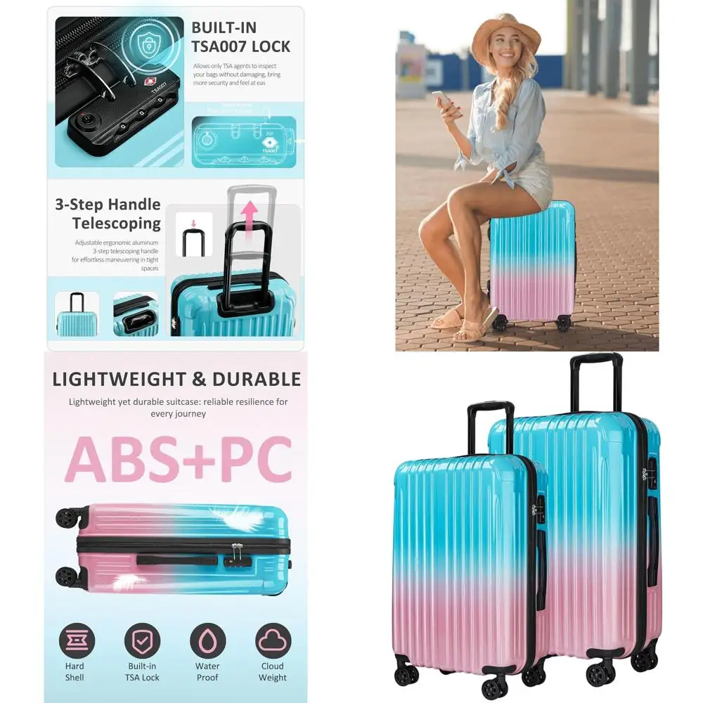 

Expandable Hard Shell Spinner Luggage with TSA Lock, Airline-Approved Suitcases