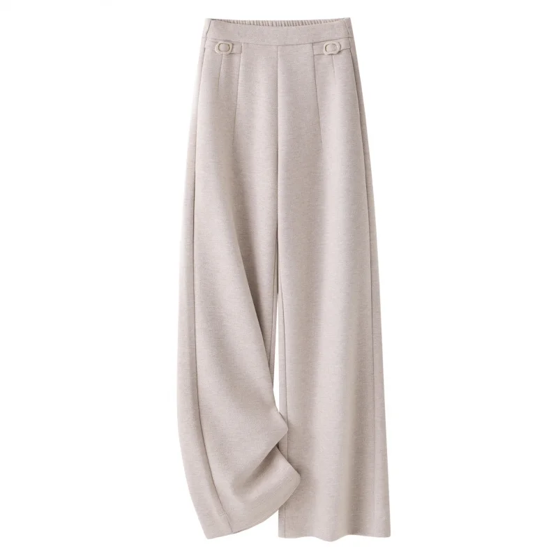 

Apricot Casual Pants for Women, and Winter Commuting Professional Floor-Length Straight-Leg Suit Pants