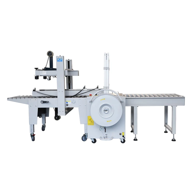 【Nowy】XFK-1C Hualian Automatyczna Maszyna do Pakowania Kartonów, Owijania Taśmą, Bindowania, Zamykania i Pakowania