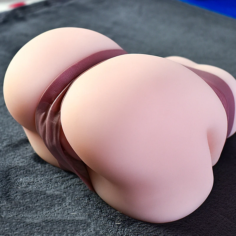 HESEKS Real Pussy Ass 3D Buttock Artificial Vagina Anal Dual Channel Male Masturbator Realistic Sex Doll Adult Sex Toy For Men