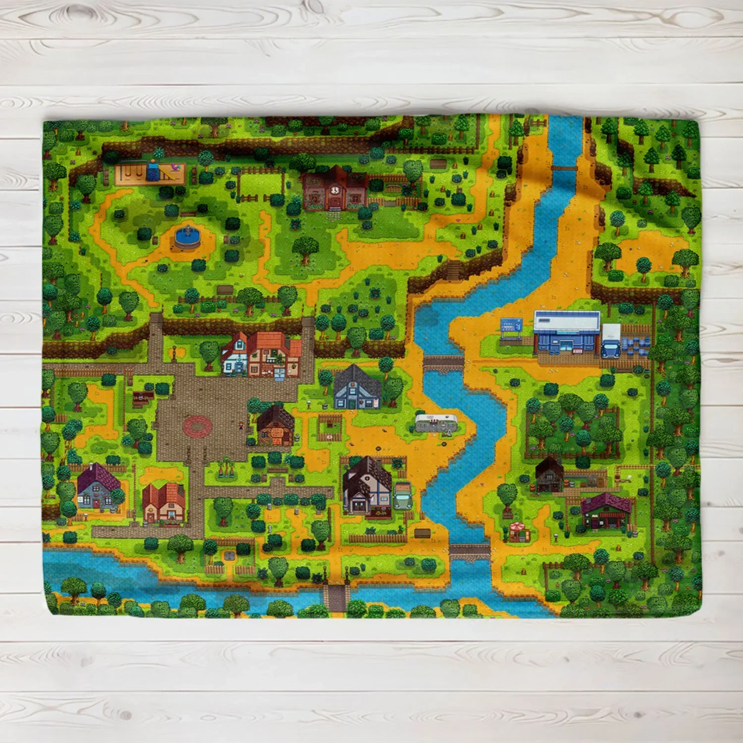 

Фланелевое одеяло-плед Stardew Valley с картой для кровати и дивана, ультрамягкое, уютное, для дома и гостиной