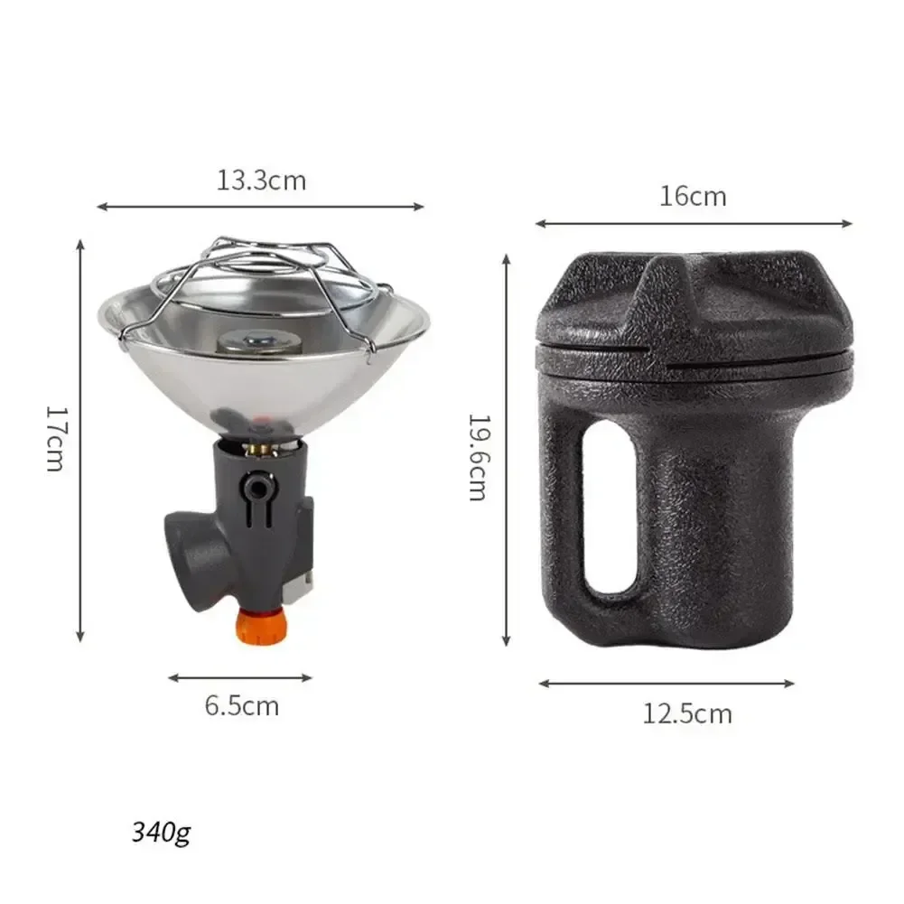 Portable Mini Sun Gas Heating Stove, Butane Heater with Storage Box, Windproof Burner, Outdoor Camping Gear, Stainless