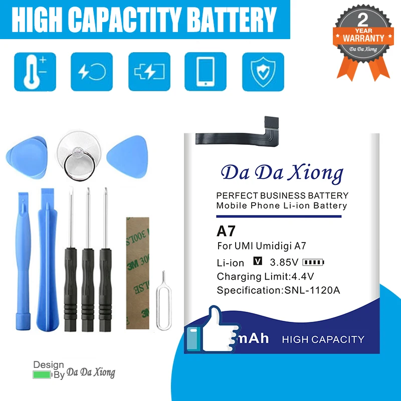 

High Quality New 5000mAh Umidigi A7 Replacement Battery For Umidigi A7 Bateria + Kit Tools