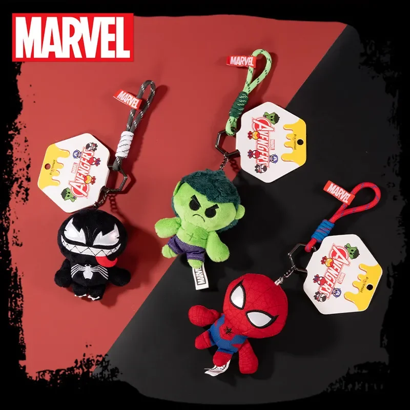 

Оригинальная плюшевая игрушка-подвеска Marvel Series Spider-Man, плюшевая подвеска для рюкзака, крутая декоративная кукла, подарок для маленького мальчика