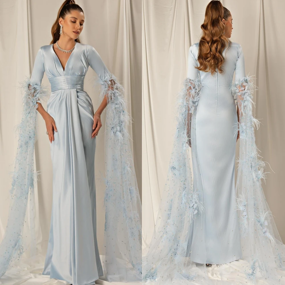 Robe de soirée formelle élégante, personnalisée, col en v, tempérament moderne, robes d'occasion sur mesure, robe de bal de haute qualité