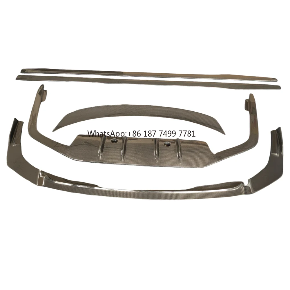 

For . LS 350 500H Carbon Fiber Type a Car Front Lip Side Skirts Rear Spoiler Body Kit