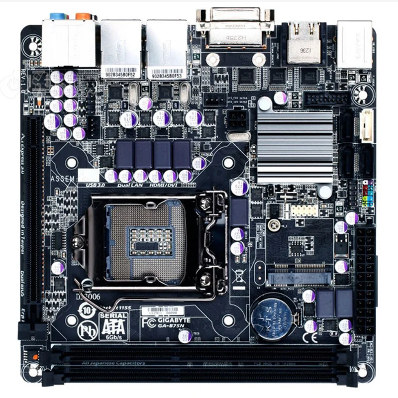 

For Gigabyte B75N 1155 ITX mini main board 17 * 17 dual Gigabit network interface card with wireless