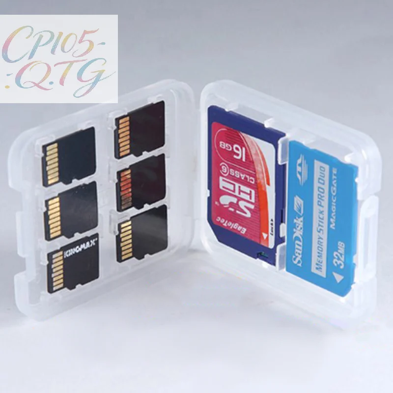 

Hot Sale 1Pc Transparent Protector Holder Micro Box For HC TF MS Memory Card Storage Case Plastic Boxes