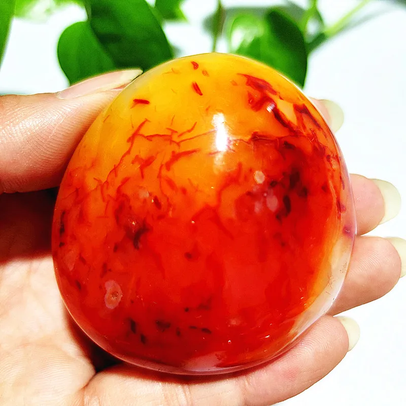 Natural Stone Sardonyx Agate Crsytal Palm Aquarium Decor Ornaments Gem and Reiki Meditation Spiritual Healing Crystals