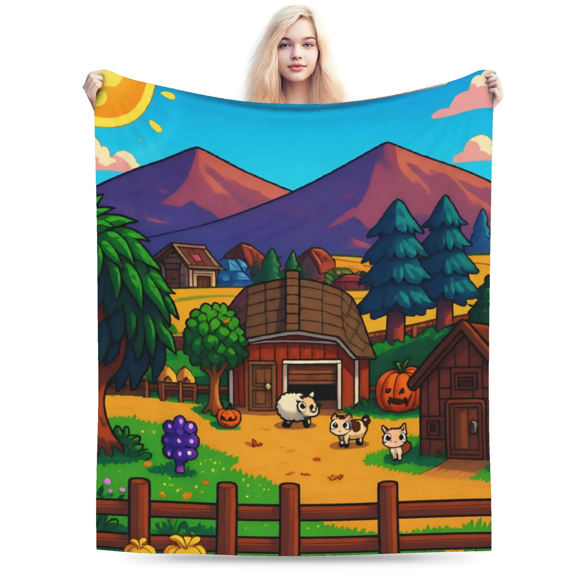 Stardew Valley Animals Gift Blanket For Men Women Super Soft Warm  Throw Blankets for Living Room 50x60 Inches Multi-size