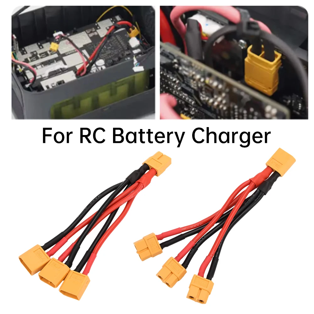 

XT60 14AWG параллельный разъем батареи, штекер/гнездовой кабель, двойной удлинитель, силиконовый провод 10 см для двигателя RC батареи