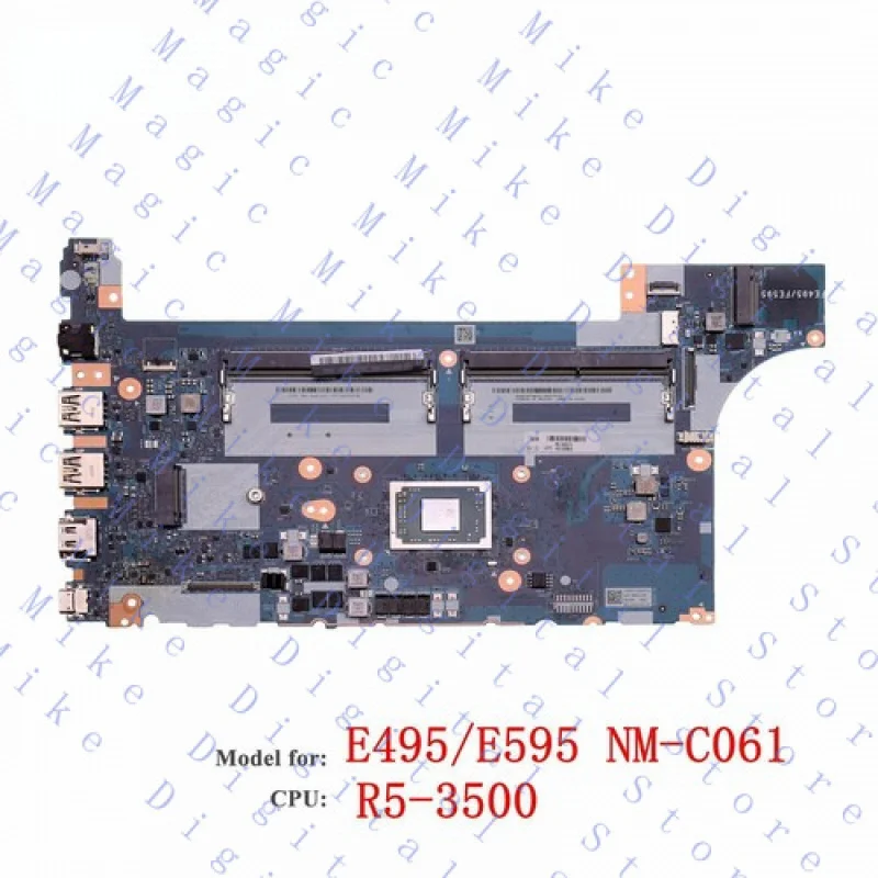 UU  Used Laptop Motherboard R5-3500 02dL979 For Lenovo ThinkPad E595 E495 NM-c061