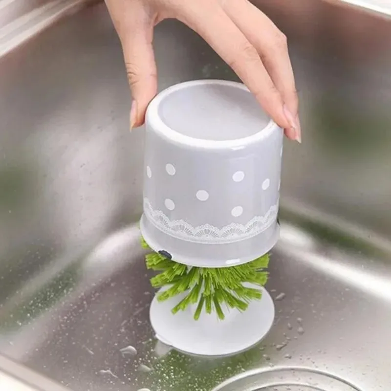 بالوعة شفط كأس فرشاة لكؤوس النبيذ أكواب زجاجات شعيرات متينة قبضة تستقيم الاستقرار نظافة فرشاة الزجاج مع شفط Cu #5