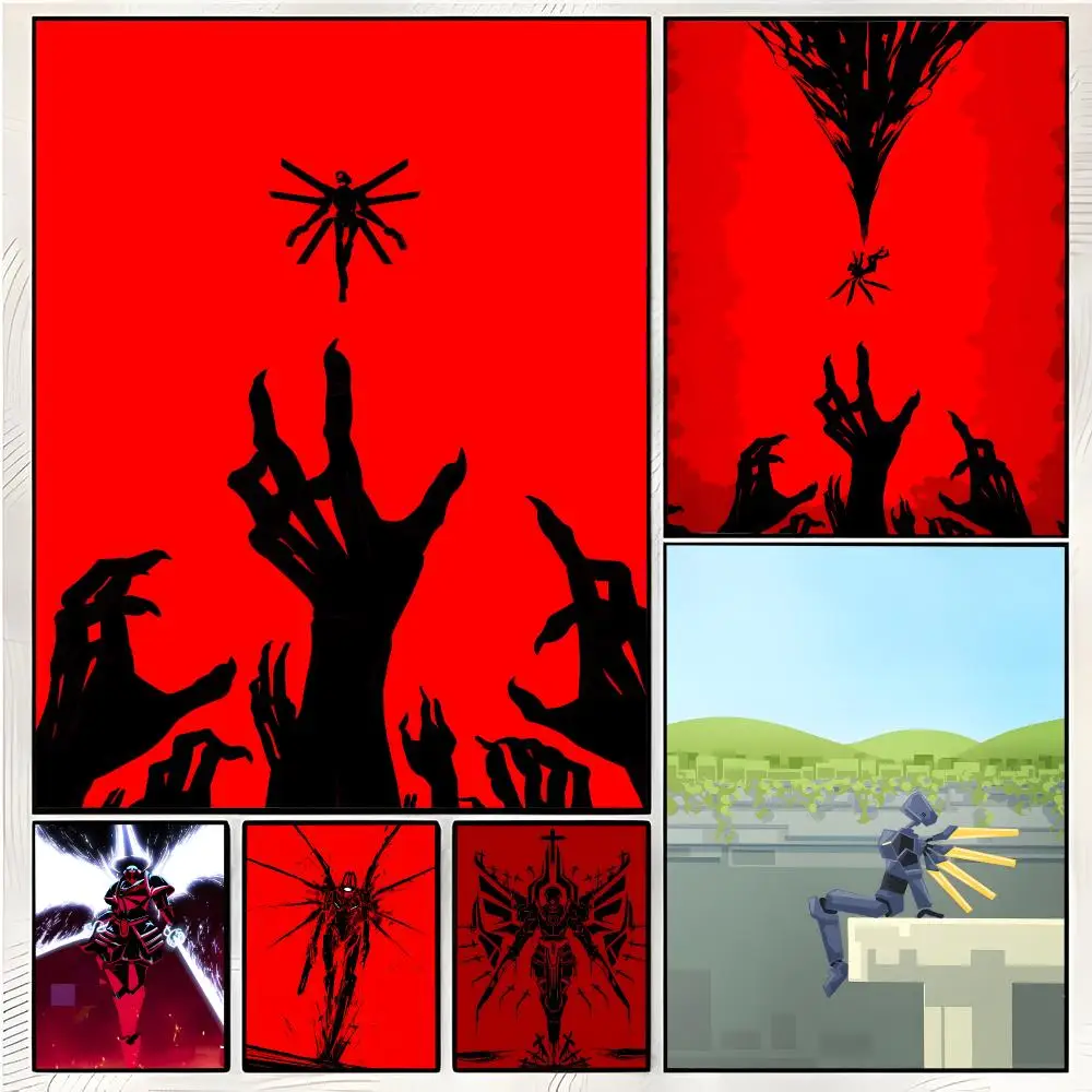 Shooter Game Ultrakill Painting Calligraphy Wall Art Mural Living Room Canvas Decor Gifts