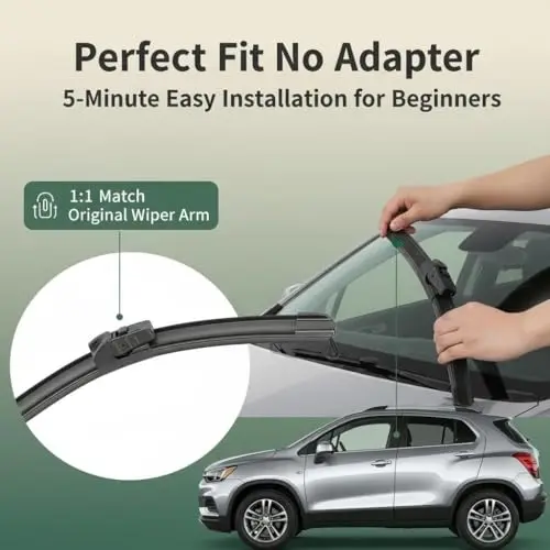 

26 Inch And 16 Inch All-Weather Wiper Blades For Compact SUVs 2024–2026, Silent Streak-Free, Tool-Free Snap-On Fit, Pack Of Two