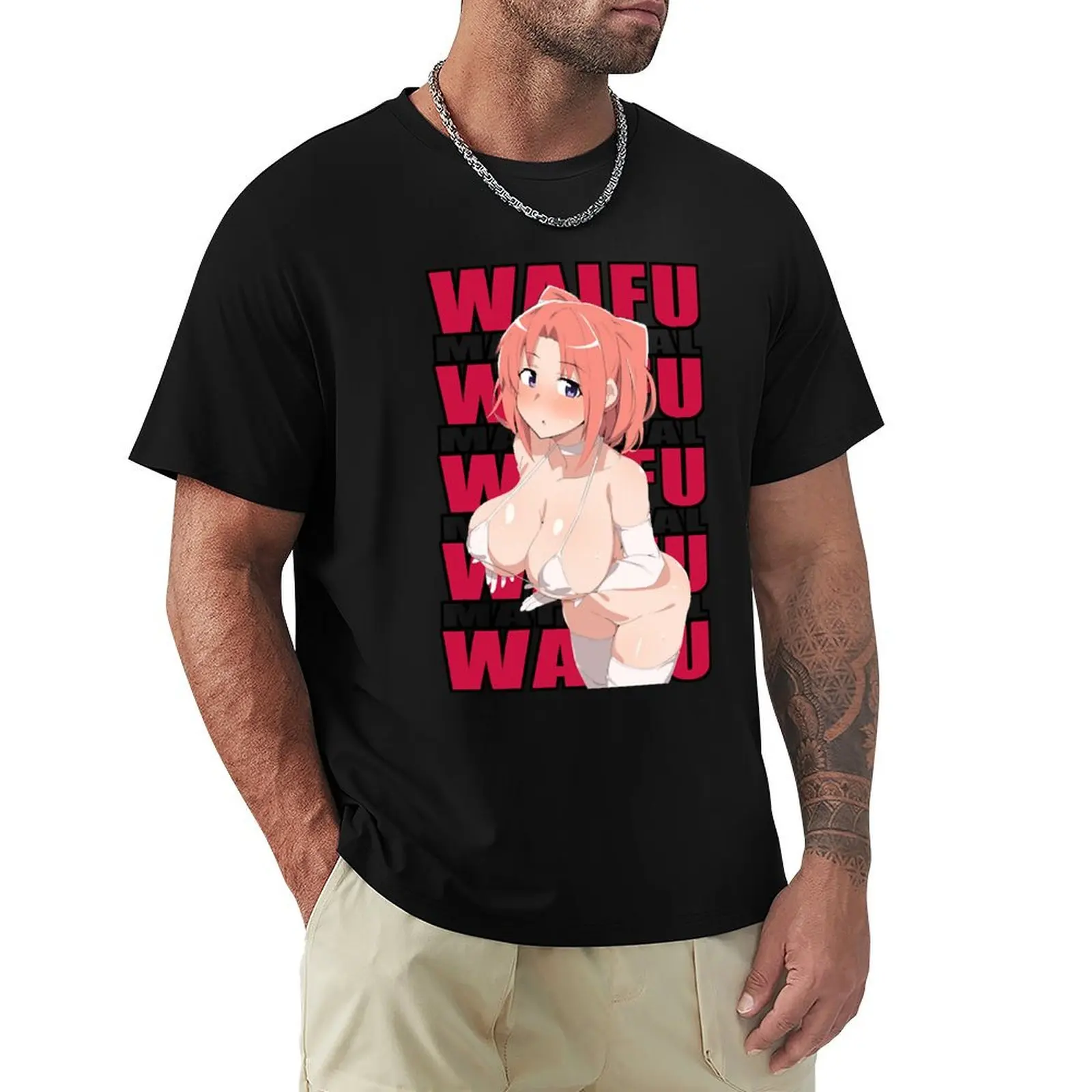 

Busty Anime Waifu Material 28 T-Shirt oversized graphic tee oversized t shirt mens designer clothes
