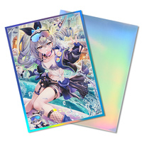 60PCS67x92mm Holographic Anime Card Sleeves Perfect Fit MTG/PKM Star Rail Silver Wolf Card Protector for PTCG Cards Sports Cards