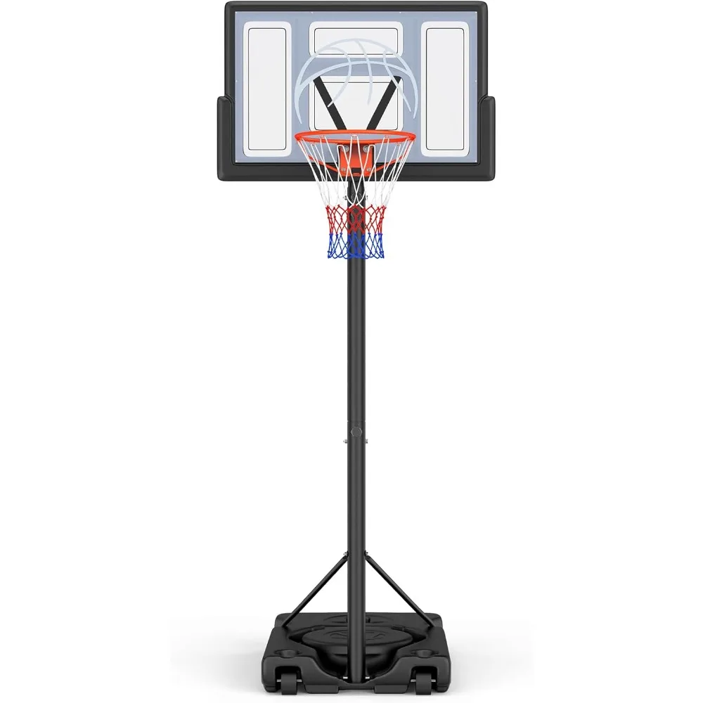 Basketball Stand, 10 Foot Adjustable Portable Basketball Door, Suitable for Backyard, Indoor,44 Inch Shatter Resistant Backboard