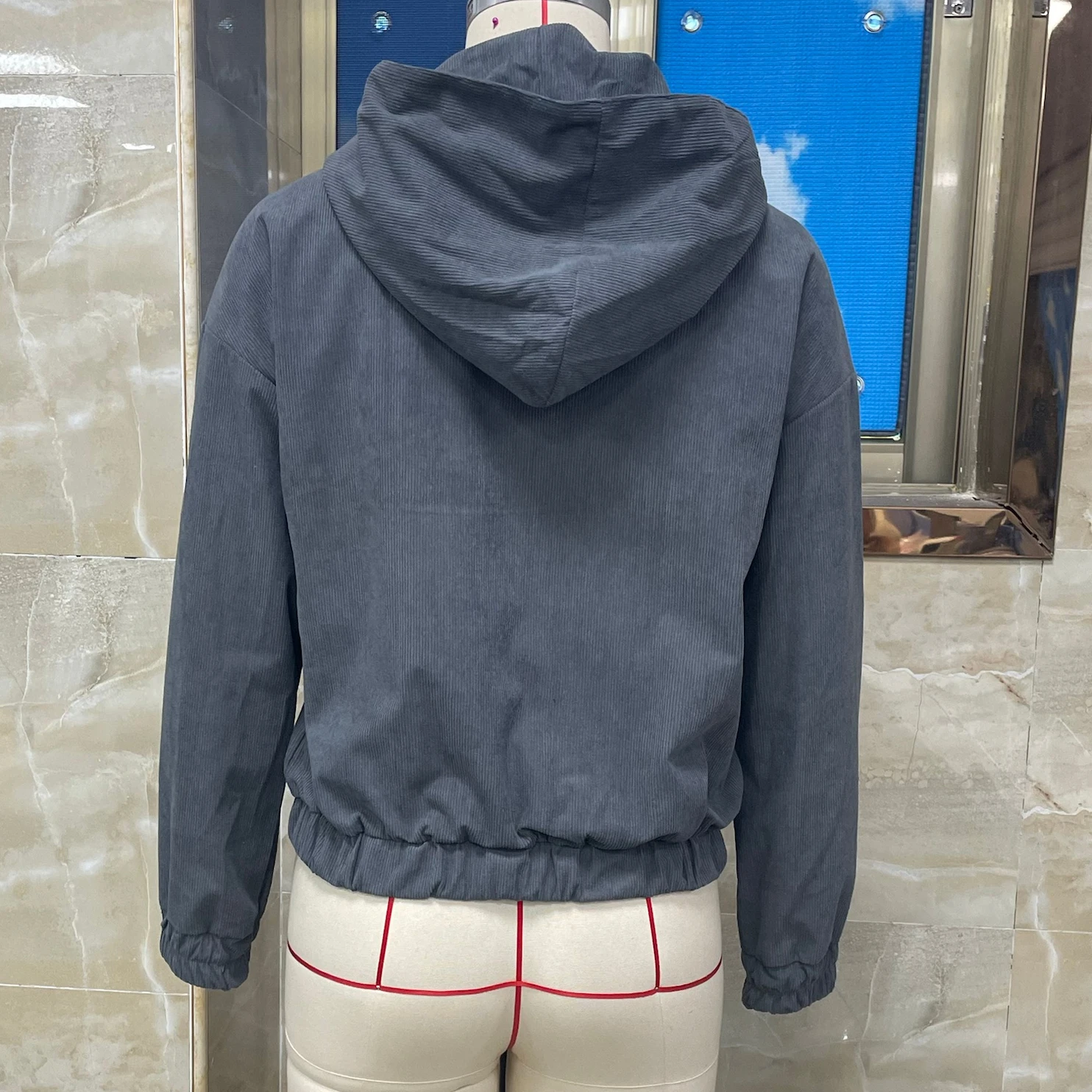 Women's Casual Loose Fit Corduroy Hooded Jacket Long Sleeve Brown Lightweight Fall Winter Outerwear Perfect for Everyday