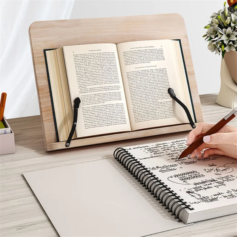 

Adjustable Reading Rest Tablet and Page Paper Clips-Cookbook Reading Desk Sturdy Bookstand-Textbooks Lightweight Bookstand