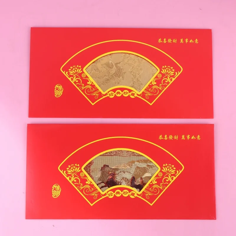 2026 الحصان العام ملاحظة عملة مطلية بالذهب احتفال الملاحظات التذكارية لجمع ديكور المنزل حقيبة محظوظ ضيف هدية الحرف