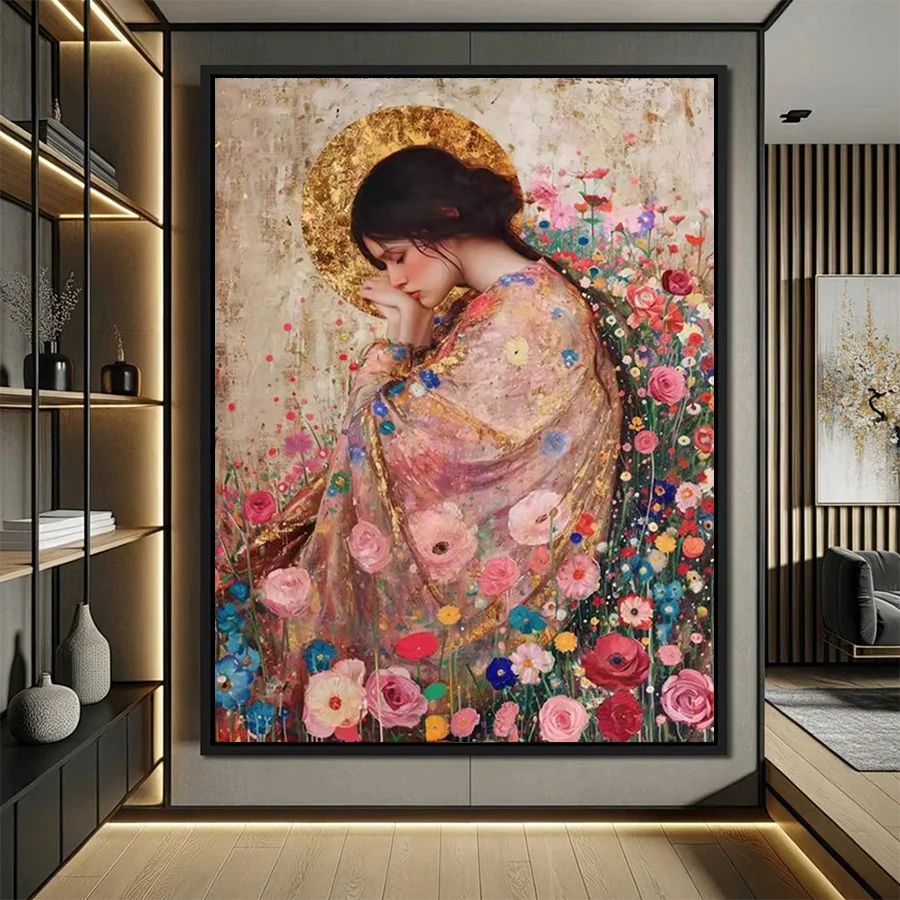 

Набор алмазной живописи, новый знаменитый художественный красивый женский цветок, полная дрель, сделай сам, алмазная вышивка, мозаика, украшение для дома и взрослых, подарок