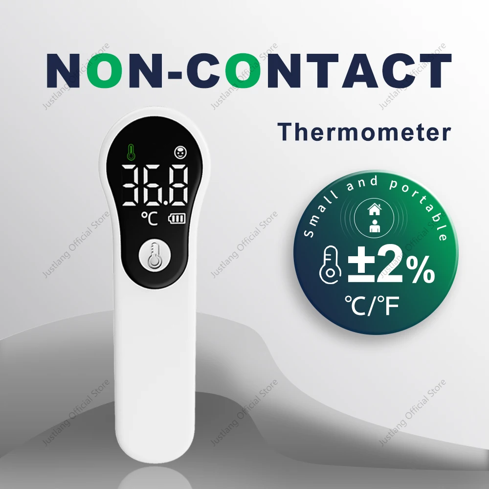 

JUSTLANG Инфракрасный термометр для лба, тела, комнаты, воды, пищевой термометр, многофункциональное бесконтактное устройство для измерения температуры