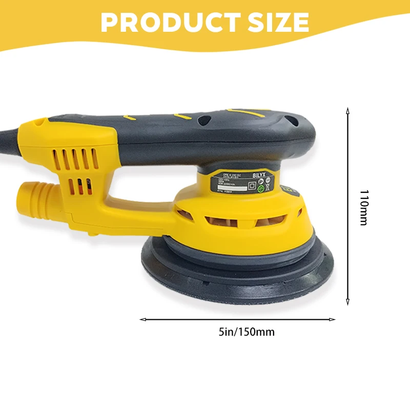 6 Inch Electric Random Orbital Sander Brushless For Car Wood Sanders Product