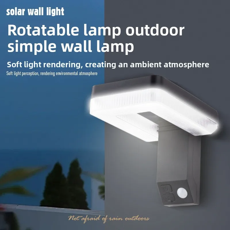 

Настенный светильник на солнечной батарее, уличный водонепроницаемый складной светильник для двора, светильник для балкона и лестницы, беспроводной, датчик человеческого тела