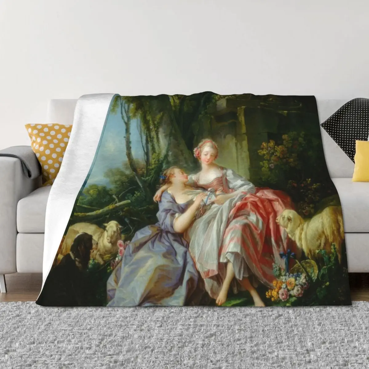 

Franois Boucher The love letter Throw Blanket Beautifuls halloween Nap Quilt Blankets