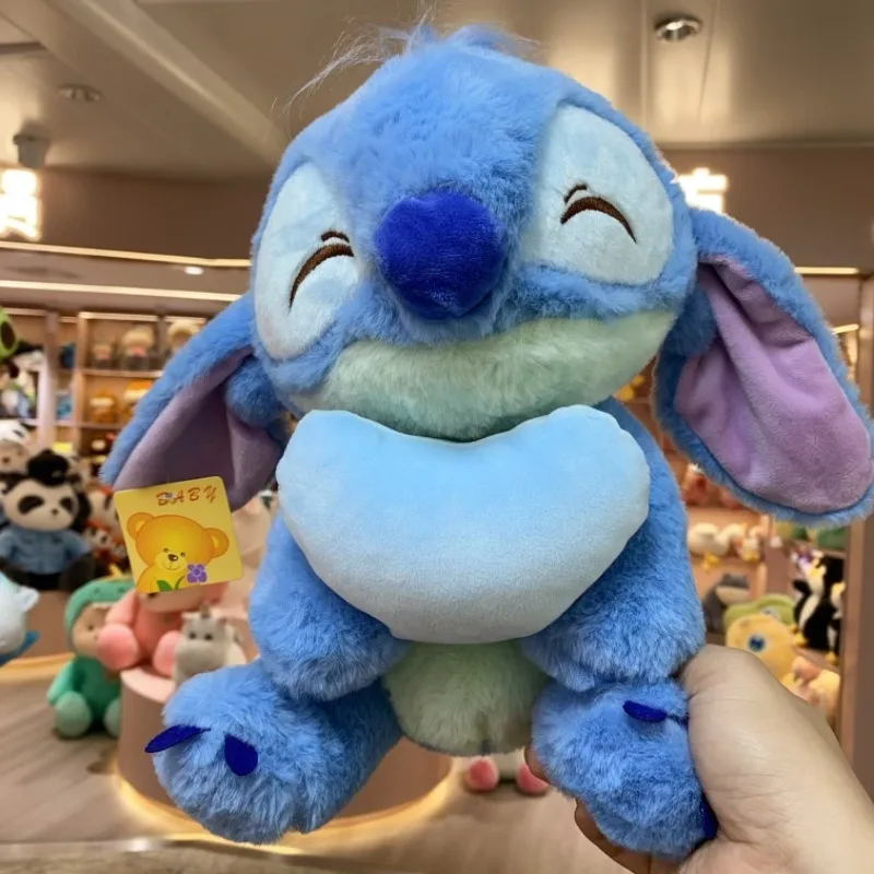 

2025 New Cute Heart-wrenching Stitch Plush Toy Doll Room Ornaments Sleep Doll Birthday Gift for Friends and Girlfriend Kawaii