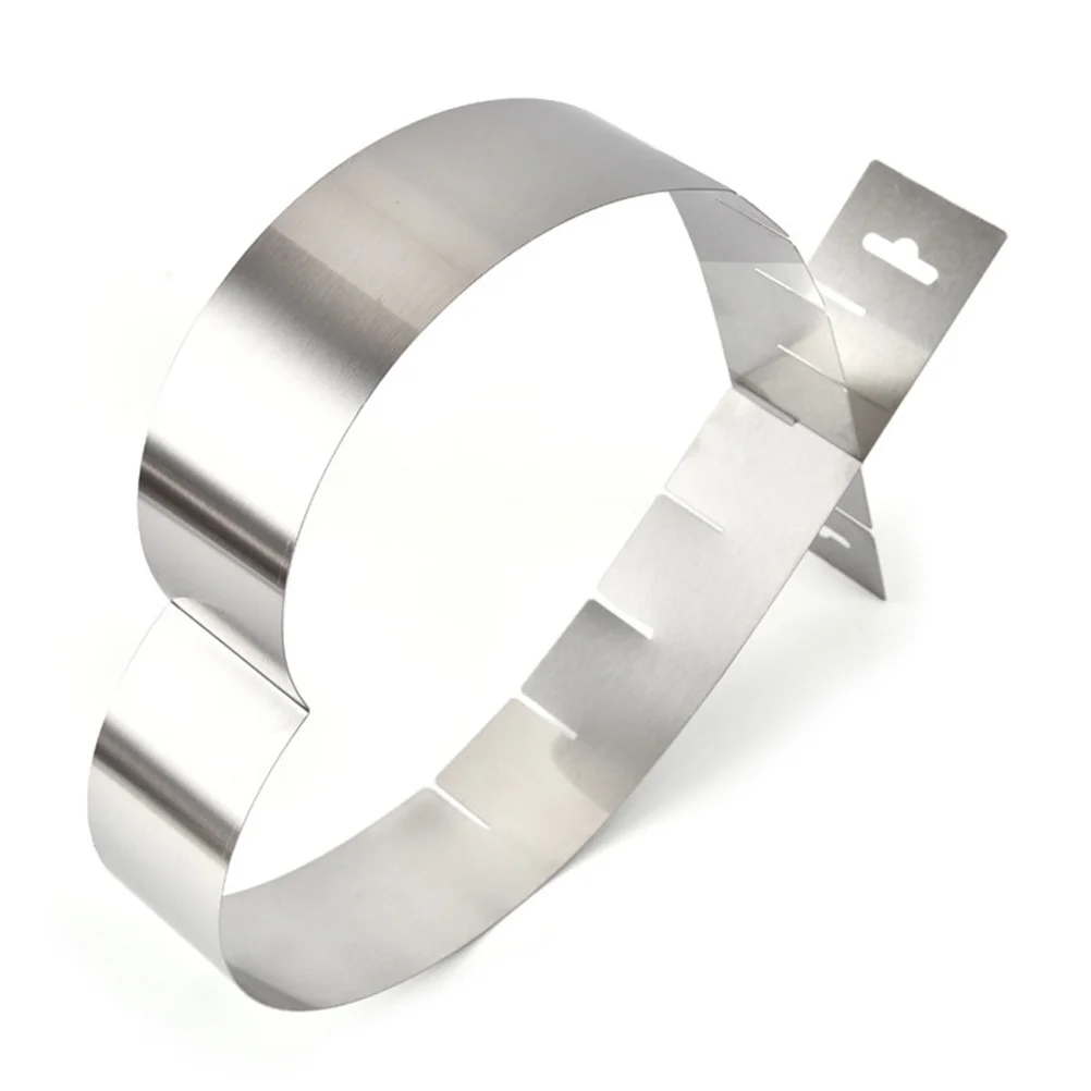 

Adjustable Cake Mold Stainless Steel Heart Shape Baking Mousse Pastry Diy Tool Baking Pan Kitchen Barware Mould