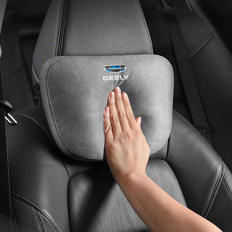 

1 Piece Suede Car Inner Headrest Neck Support Pillow for Geely Atlas FY11 Binyue Binray GX3 Xinyue Emgrand EC7 EC8 Coolray GC6
