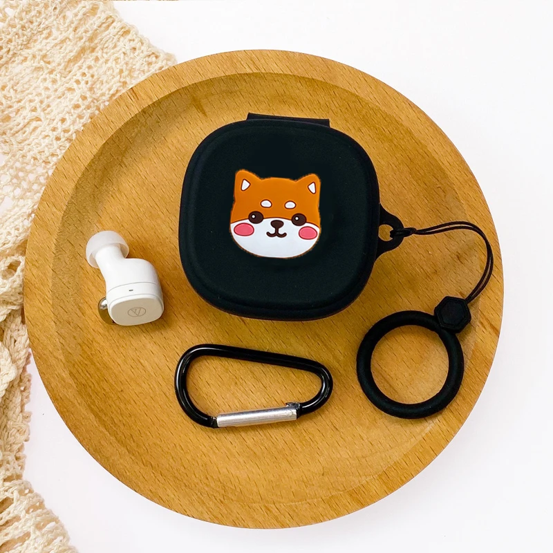 Cartoon Case For ATH-SQ1TW WH Case Silicone Ring Anti-drop Protect Bluetooth Earphone Case box Accessories