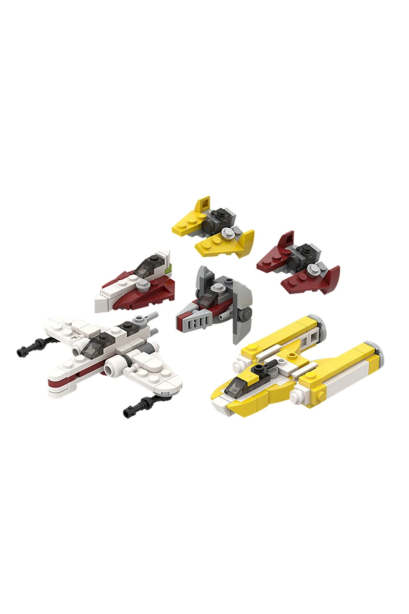 

Строительные блоки Mini Republic Space Fighter MOC, галактический патрульный корабль, модель научного автомобиля DIY для коллекционеров