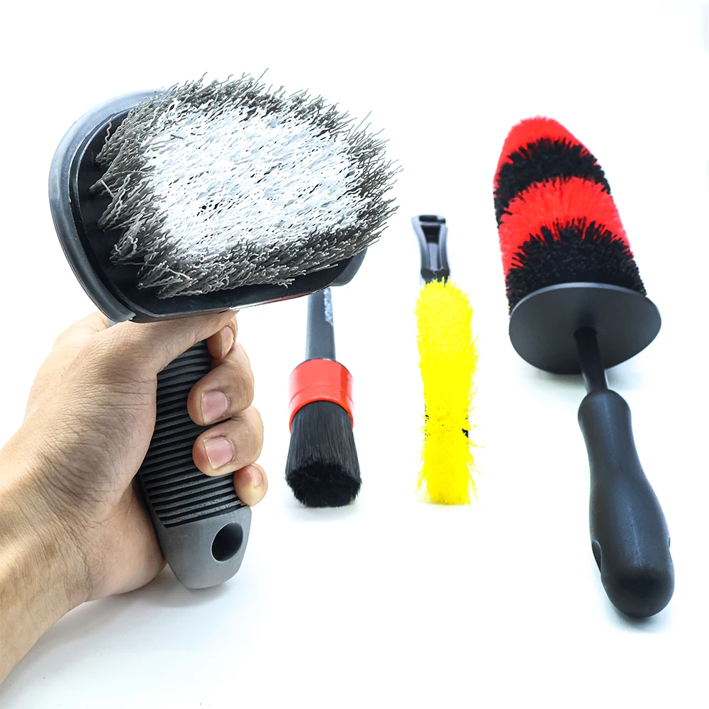 AUTOBRIGHT Professional tire and wheel hub cleaning brush set deep cleaning long short Big brushes Detail Car Care Accessories