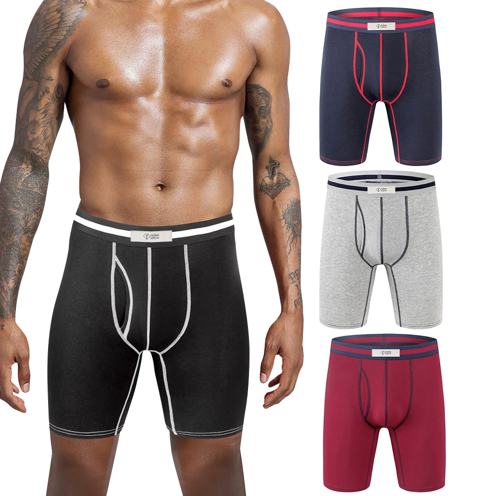 Men's external short sports pants with moisture absorption breathability colorful multi bag opening double bag men underpants