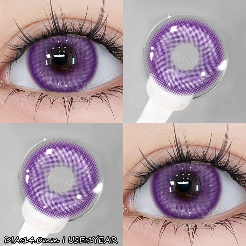 EYESHARE 1 Paar Farbe Cosplay Rosa Kontaktlinsen Rote Linsen Lila Augen Kontakt Halloween Schönheit Make-Up Linsen Anime Zubehör
