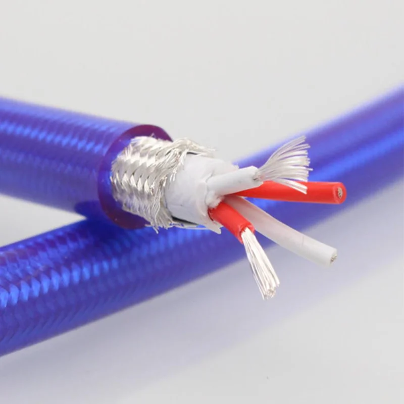 Pair HIFI Single Crystal Copper Silver Plated RCA Interconnect Audio Cable DIY Rhodium Plating Plug