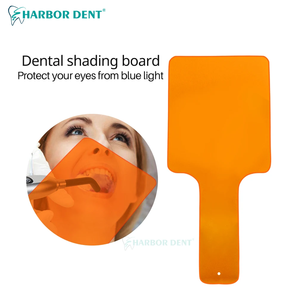 1Pc Dental Shade Board Eye Protector Hand Held Shield Plate Curing Light Dental Plate Board Filter Dntist Clinic Tools Shield