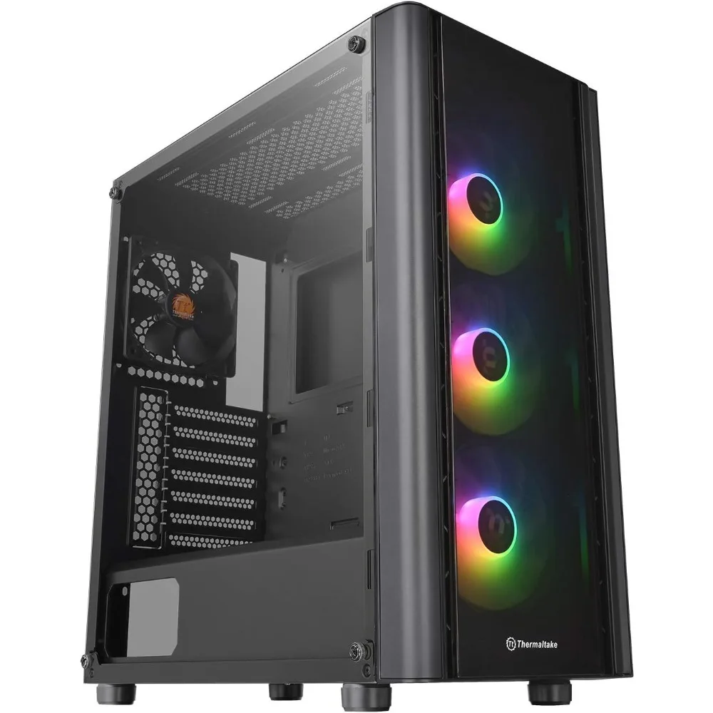 

V250 Motherboard Sync ARGB ATX Mid-Tower Chassis with 3 120mm 5V Addressable RGB Fan + 1 Black 120mm Rear Fan Pre-Installed