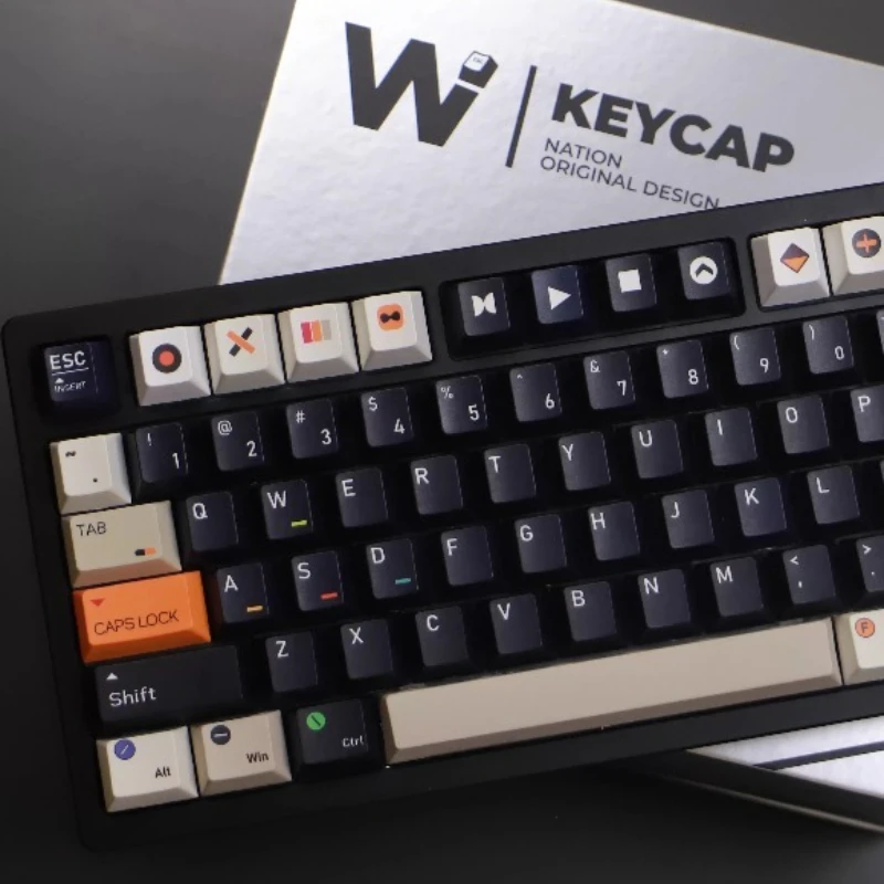 

Black Theme Keycaps Set Customized PBT Sublimation Cherry Profile Keyboard Cap Ergonomic for Mechanical Keyboard Accessories