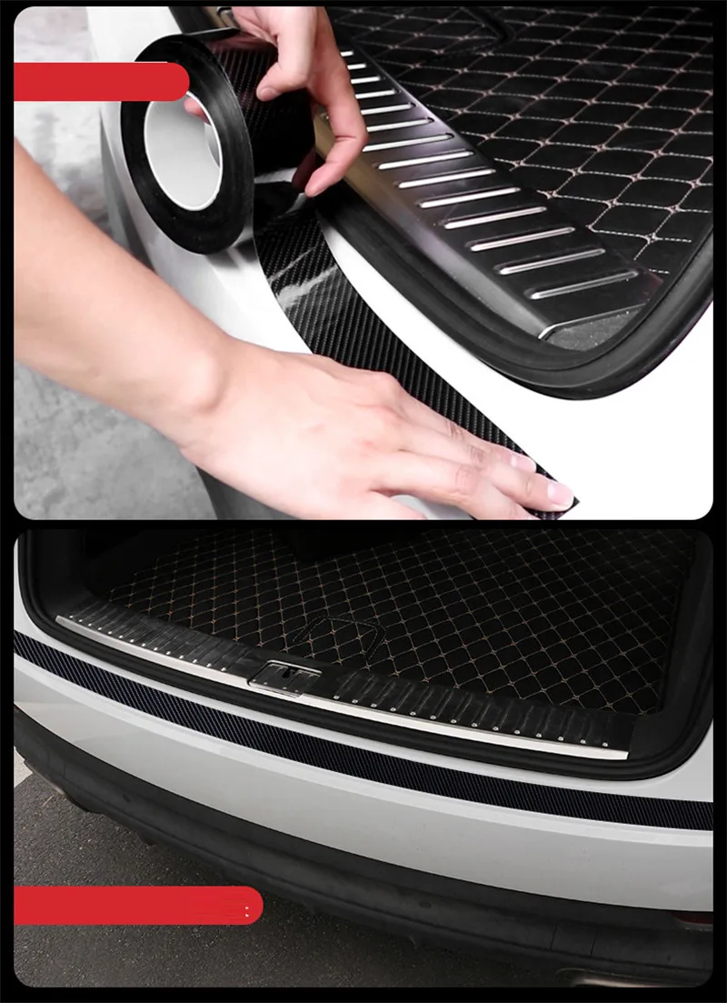 5D Carbon Faser Auto Aufkleber Schutz Auto Tür Sill Aufkleber Kratzfest Aufkleber Schutz Auto Stoßstange Streifen Auto Schützen Band – Detail 1