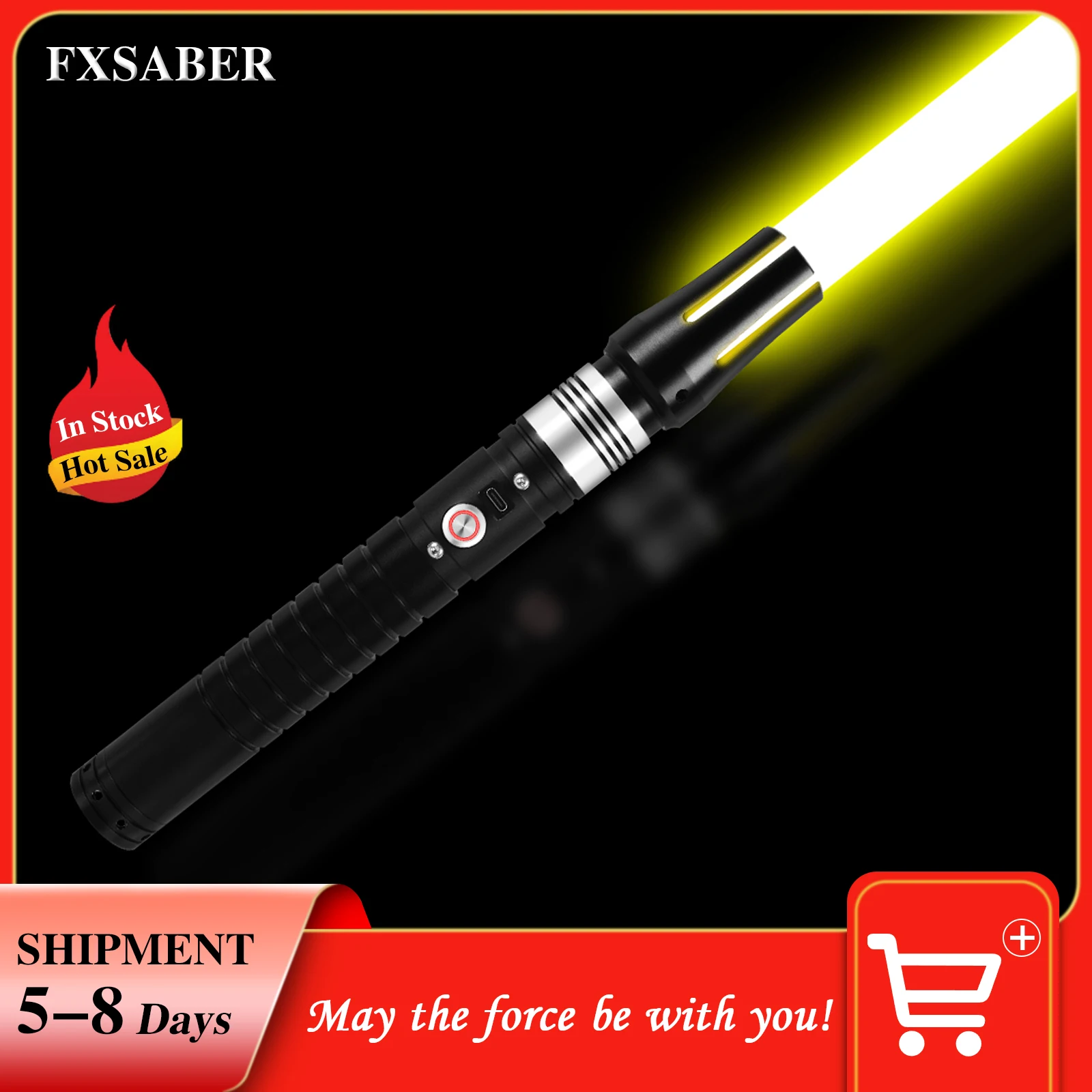 

FXSABER RGB Lightsaber Cosplay Metal Handle Light Saber Heavy Dueling Sound Colors Change Laser